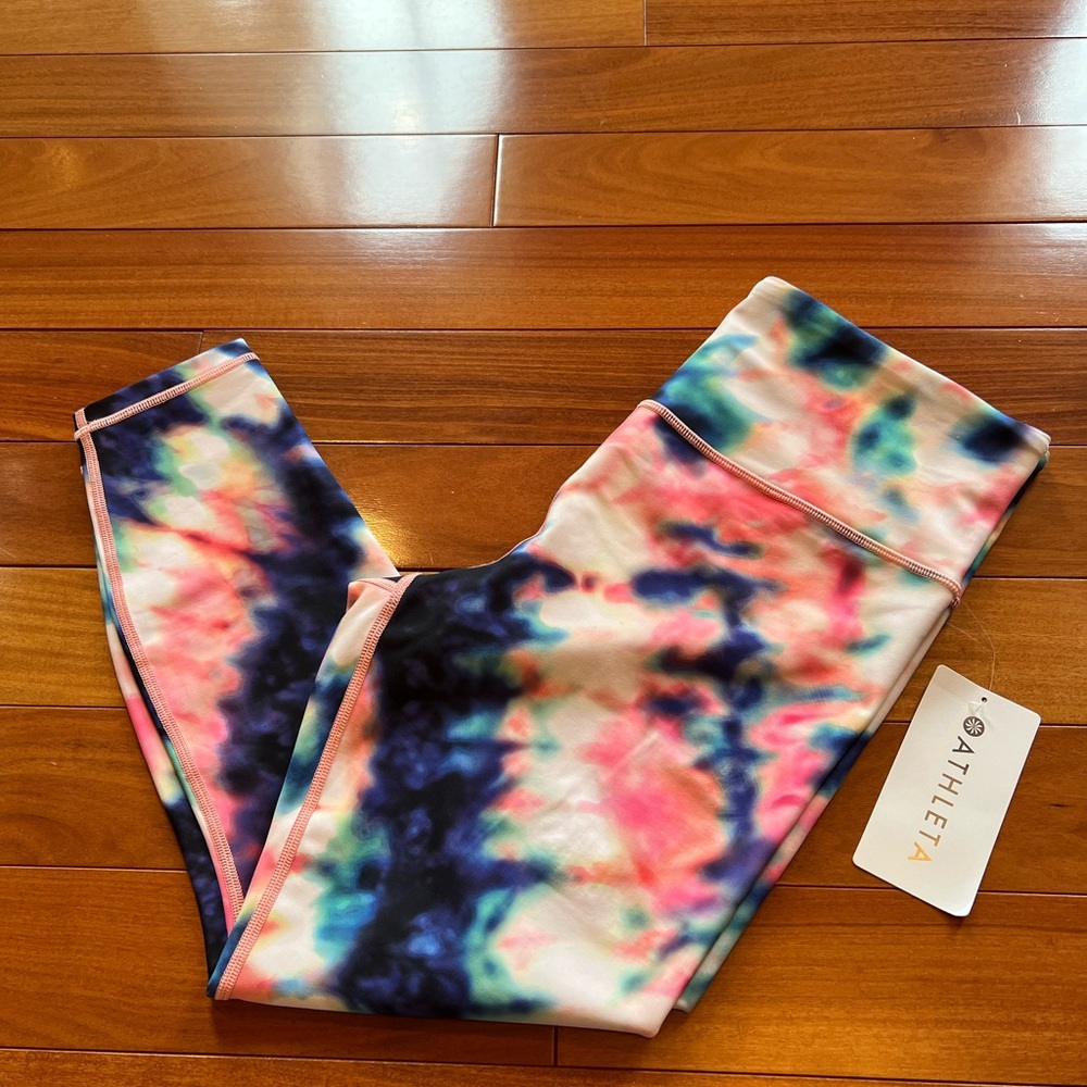 NWT Athleta Elation 7/8 Tie Dye Leggings